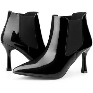 Allegra K Women’s Pointed Toe Stiletto Chelsea Ankle Booties 9.5 NEW